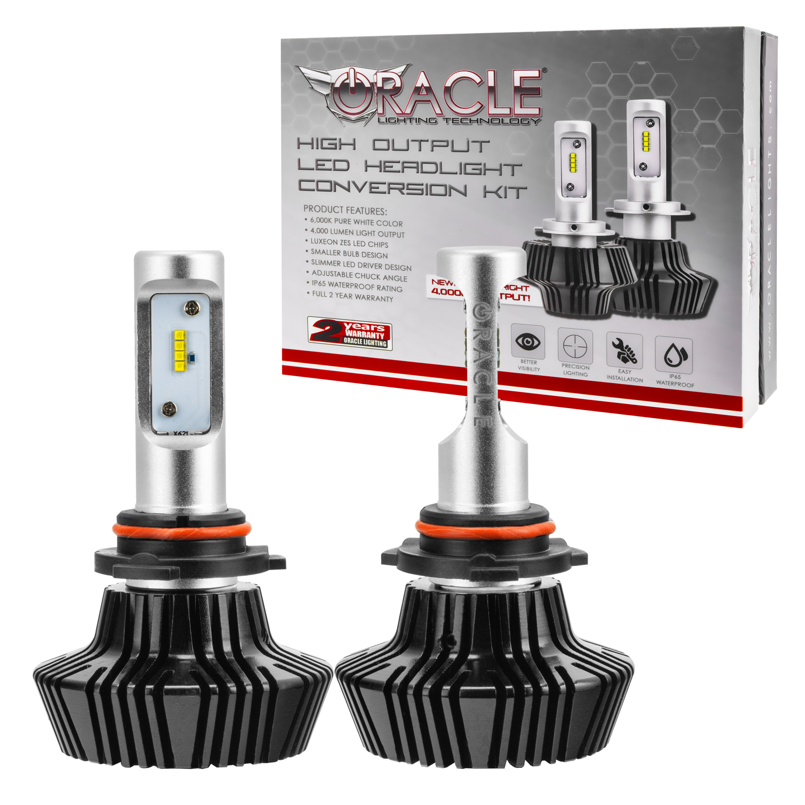 5234-001 - ORACLE H10 4,000 Lumen LED Headlight Bulbs (Pair)